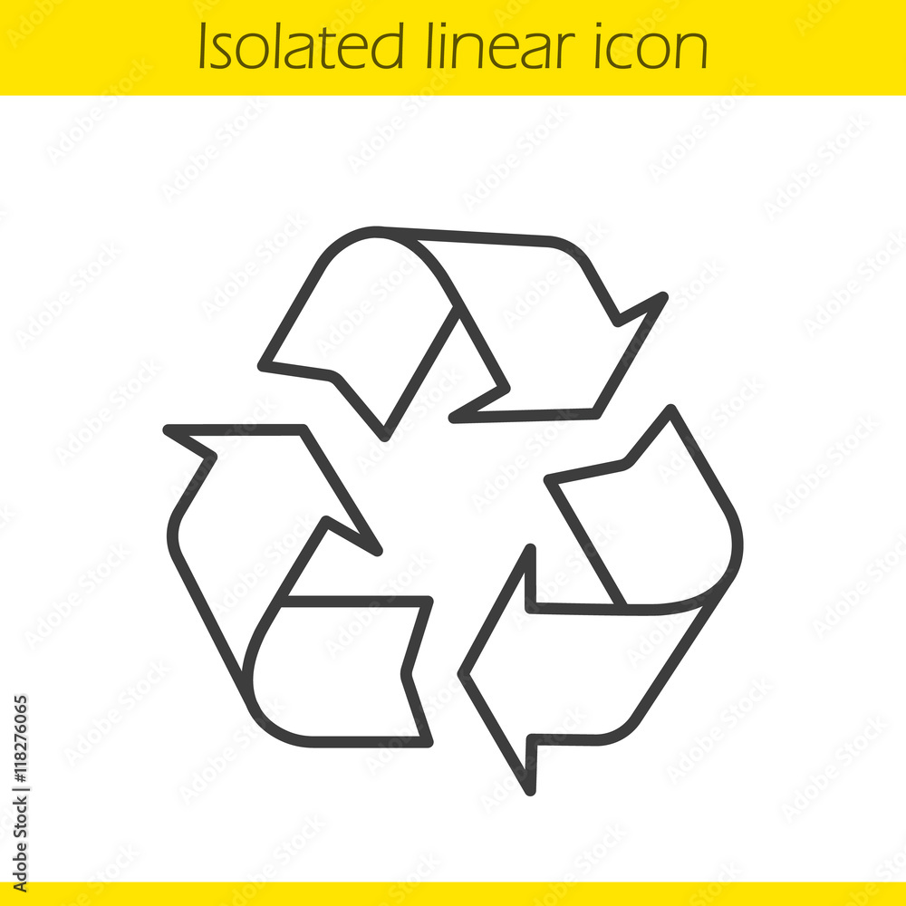 Obraz premium Recycle linear icon