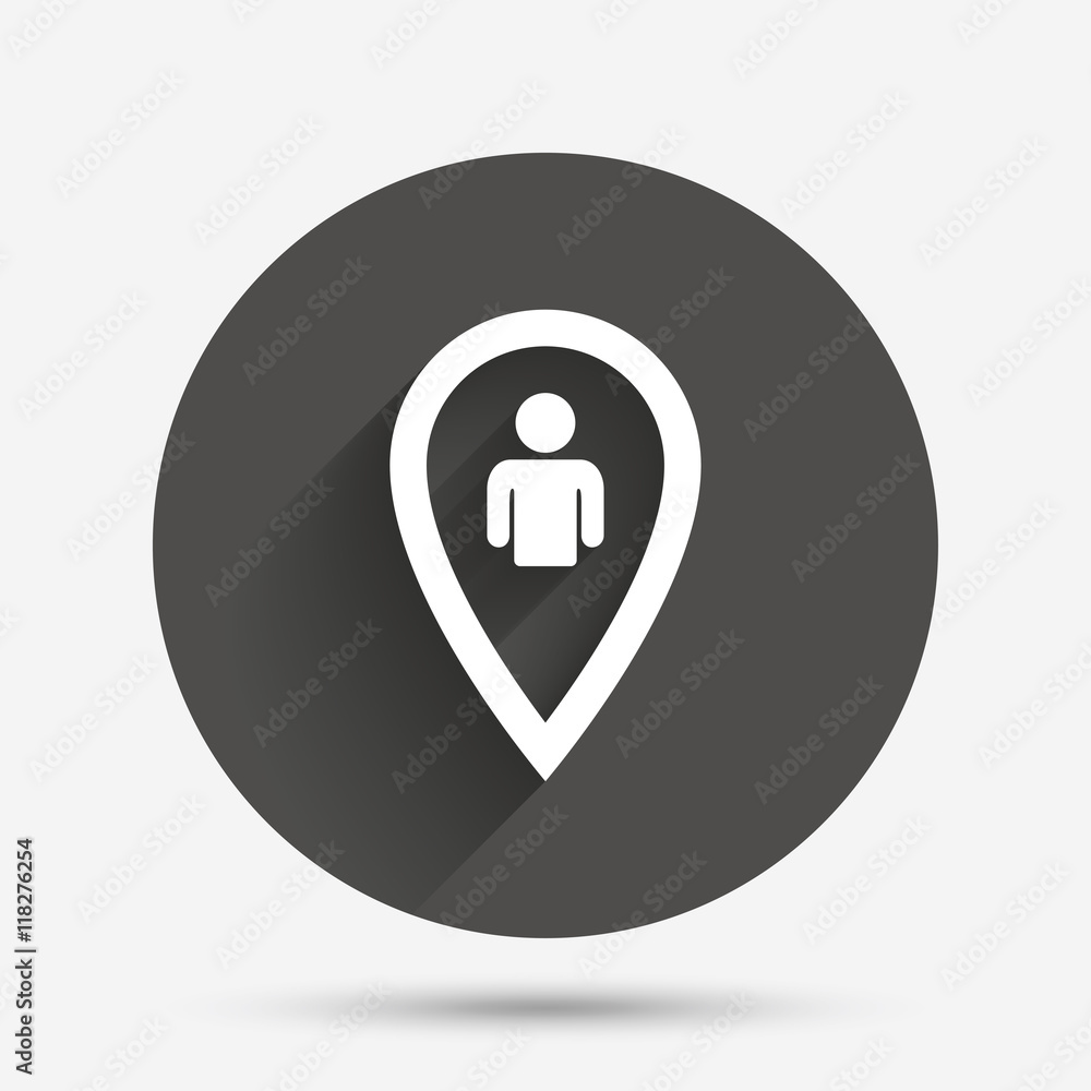 Map pointer user sign icon. Marker symbol. Map pointer user sign icon. Marker symbol.