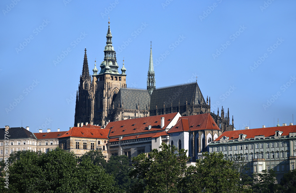 Prague Castle and Cathedral of saint Vitus in Prague