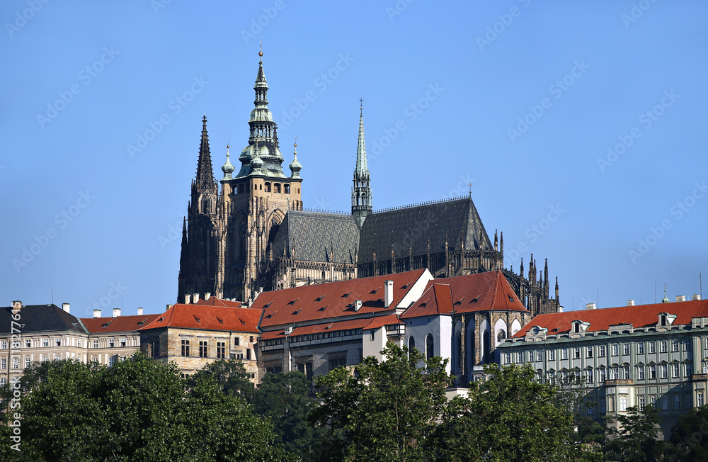 Fototapeta premium Prague Castle and Cathedral of saint Vitus in Prague
