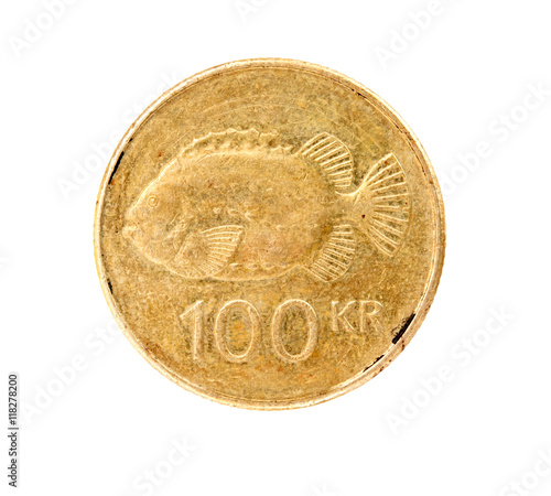 100 icelandic krona photo