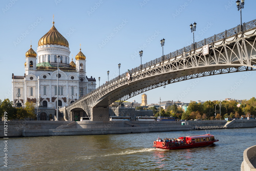 The Cathedral of Christ the Saviour at sunny day.