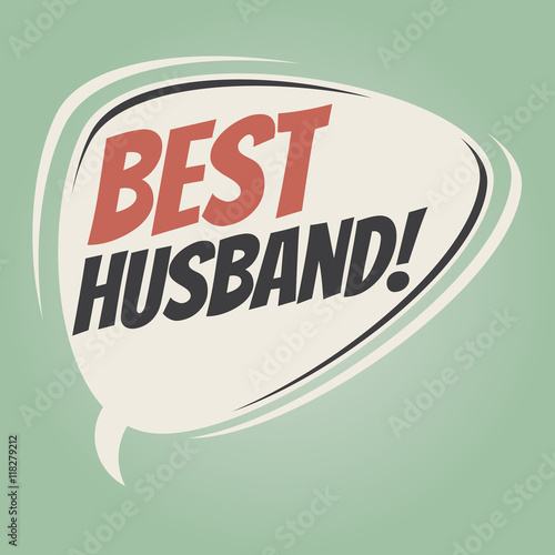 best husband retro cartoon balloon