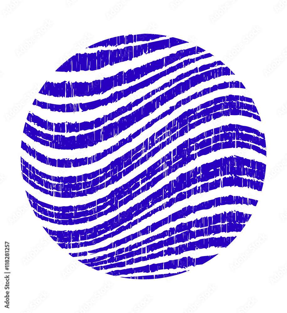 Blue circle with wavy stripes grunge Blue circle with wavy stripes grunge