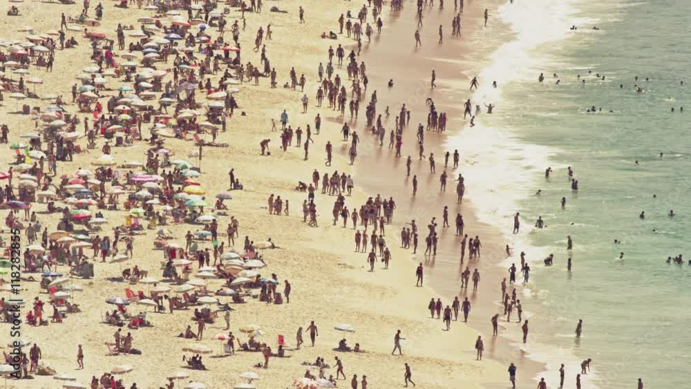 High level view on Copacabana Beach, Rio de Janeiro, Brazil High level view on Copacabana Beach, Rio de Janeiro, Brazil