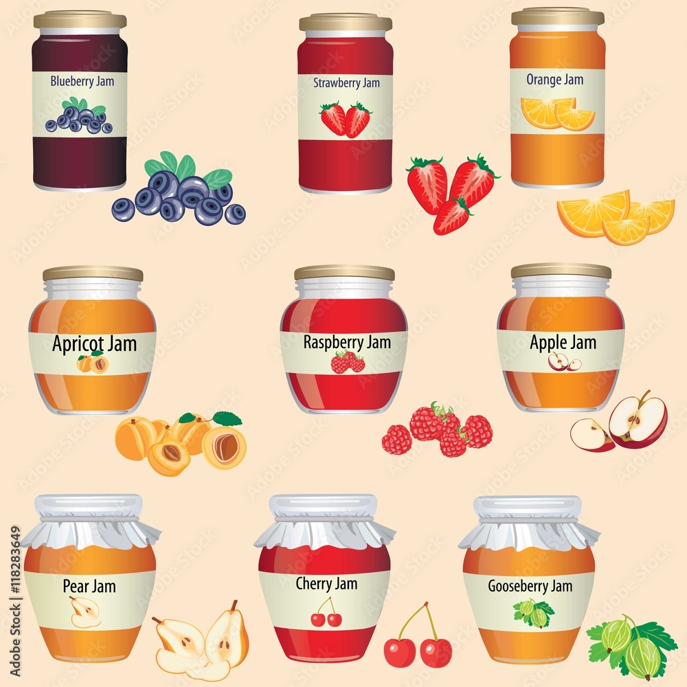 Decorative jam jar labels