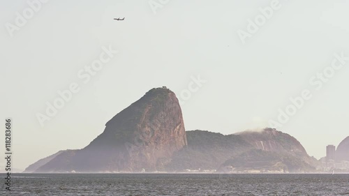 Scenic View on Sugar Loaf Mountain and Guanbara Bay, Rio de Janeiro, Brazil photo