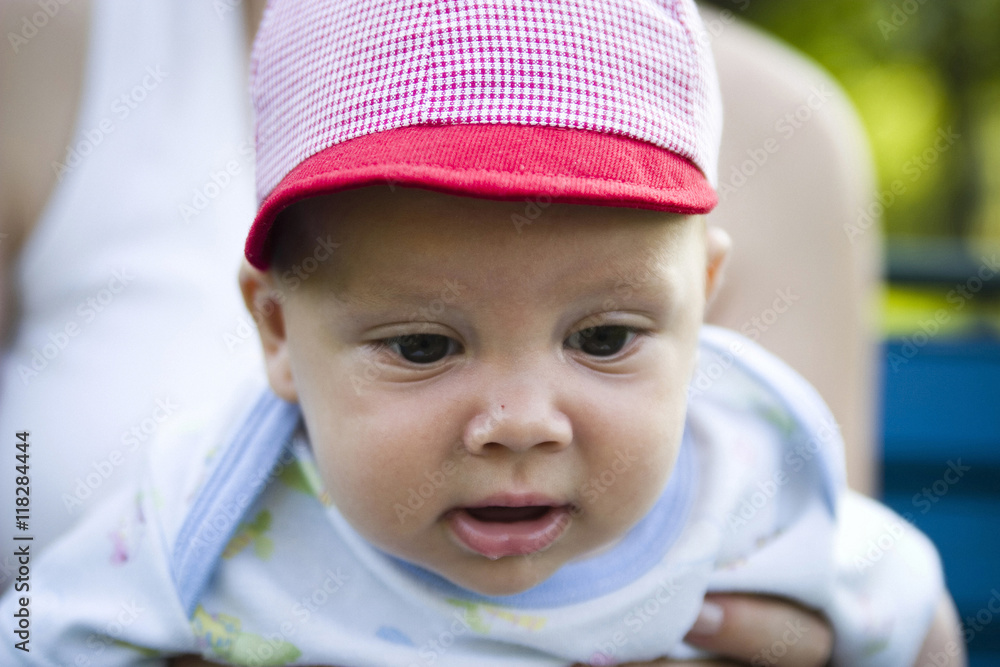 Cute baby wearing cap Cute baby wearing cap