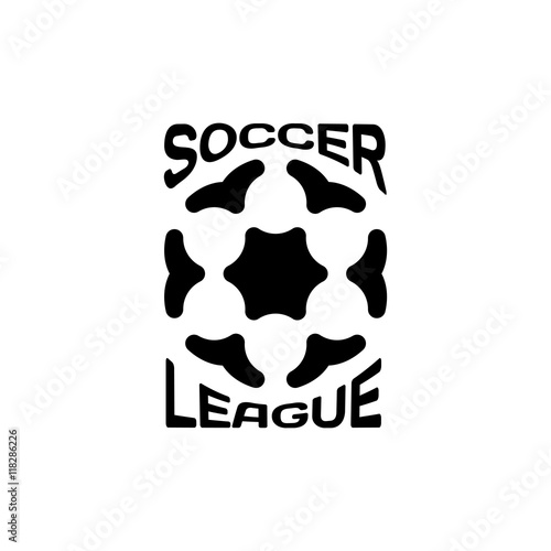 Isolated ball vector logo. Sport logotype. Soccer symbol. Football element.