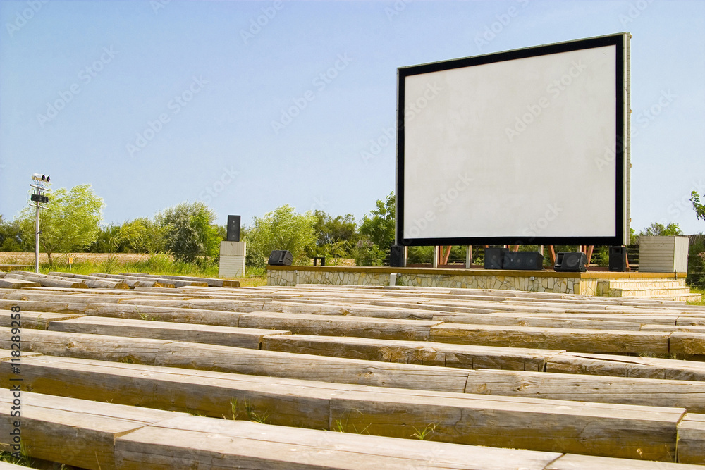 Cinema display outdoors