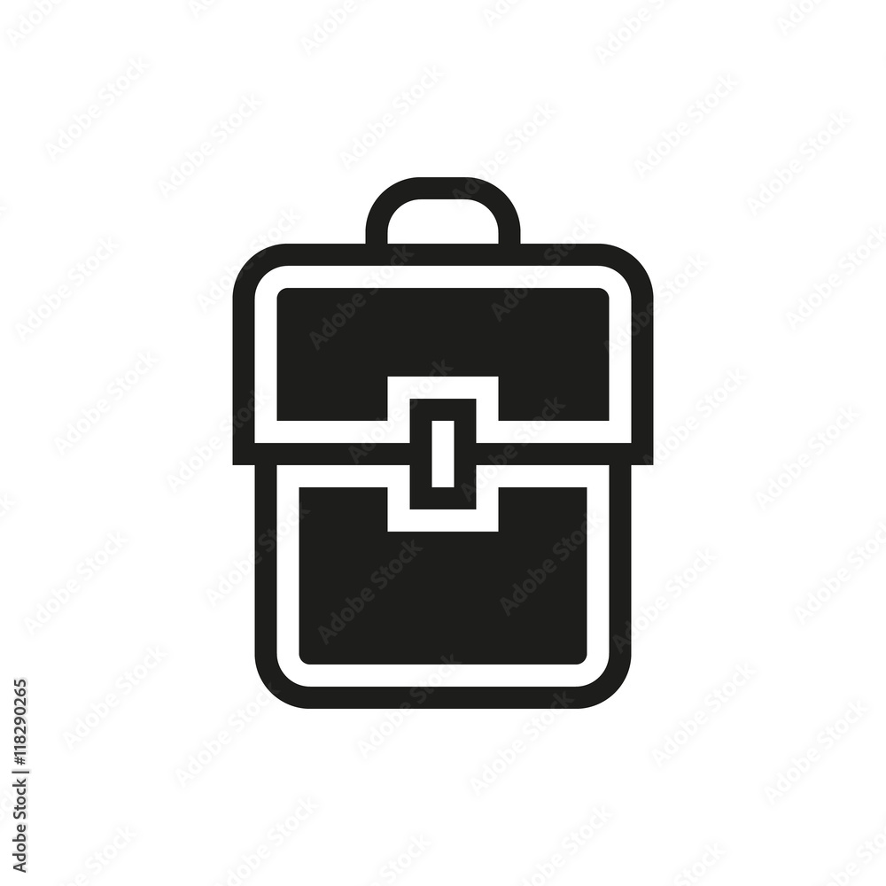Backpack, book bag icon on white background Backpack, book bag icon on white background