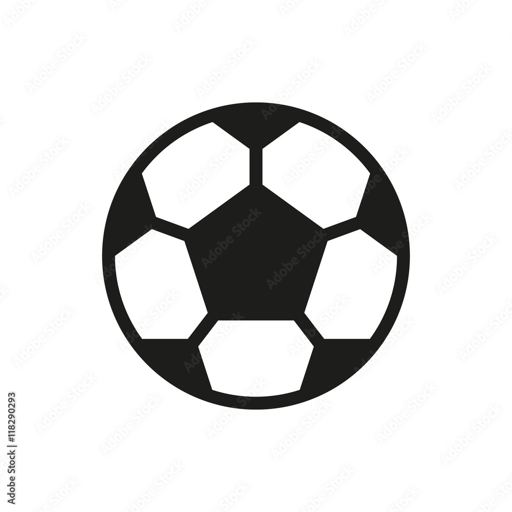 Fototapeta premium Soccer ball icon on white background