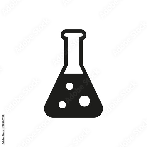 Flask icon on white background