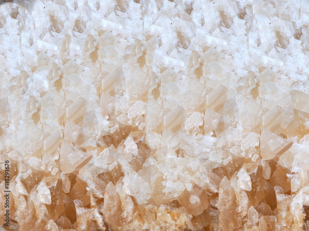 White and brown quartz crystals White and brown quartz crystals