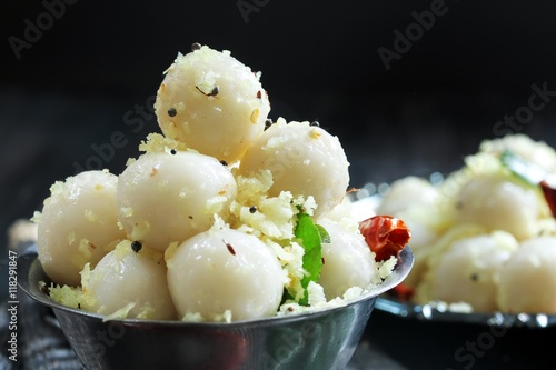 Kozhukkatta / Steamed rice dumplings, selective focus photo