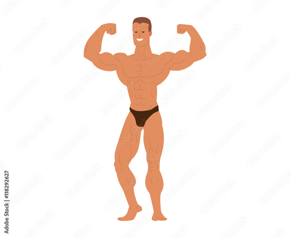 Gym fitness bodybuilder man