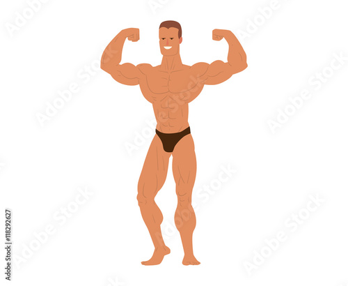 Gym fitness bodybuilder man
