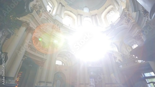 Amazing church in Lviv close up photo