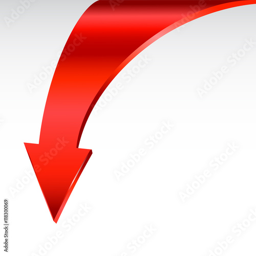 Red arrow and neutral white background.