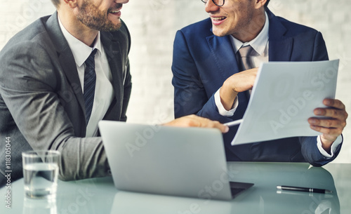 Men Talking Business Analysis Concept