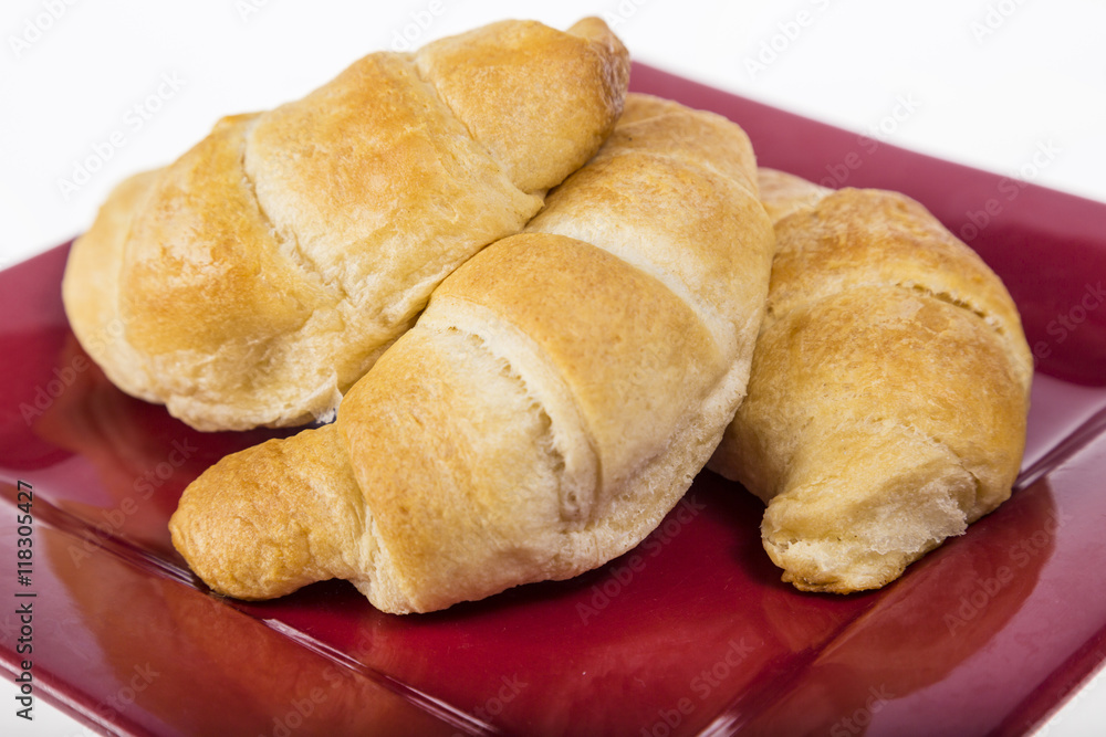 Fresh flakey buttery croissants