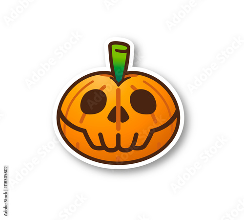 Halloween Pumpkin - Cute Skeleton