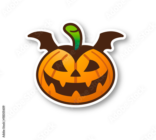 Halloween Pumpkin - Cute Vampire