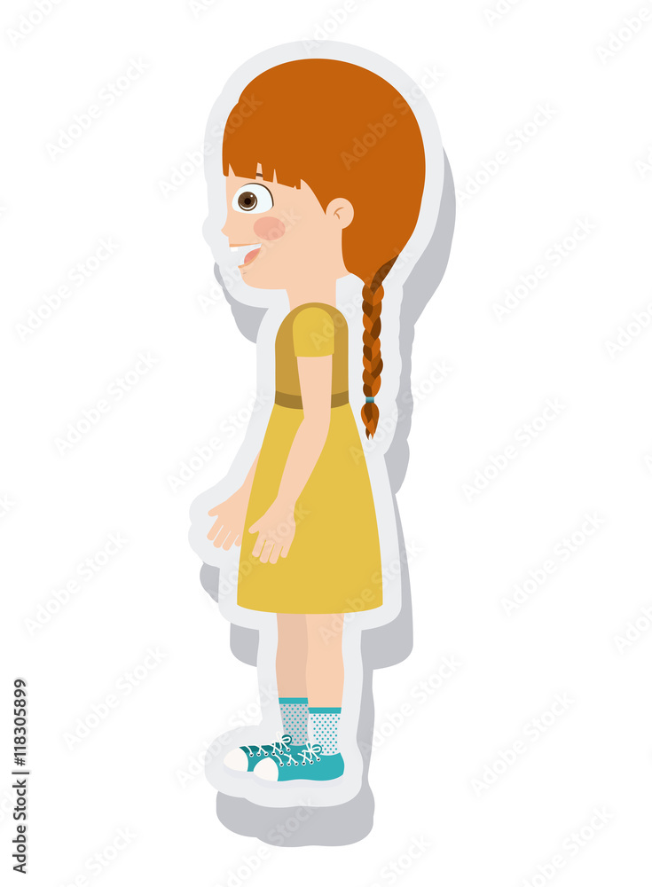 little girl avatar isolated vector illustration design little girl avatar isolated vector illustration design