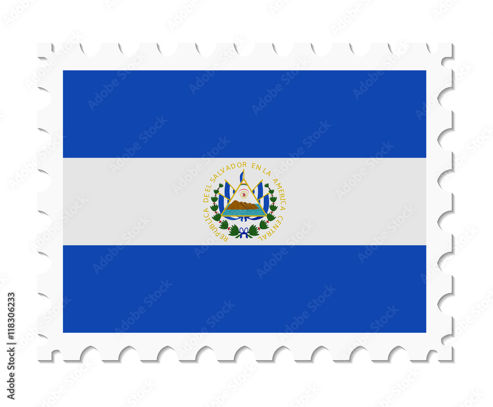 stamp flag el salvador stamp flag el salvador