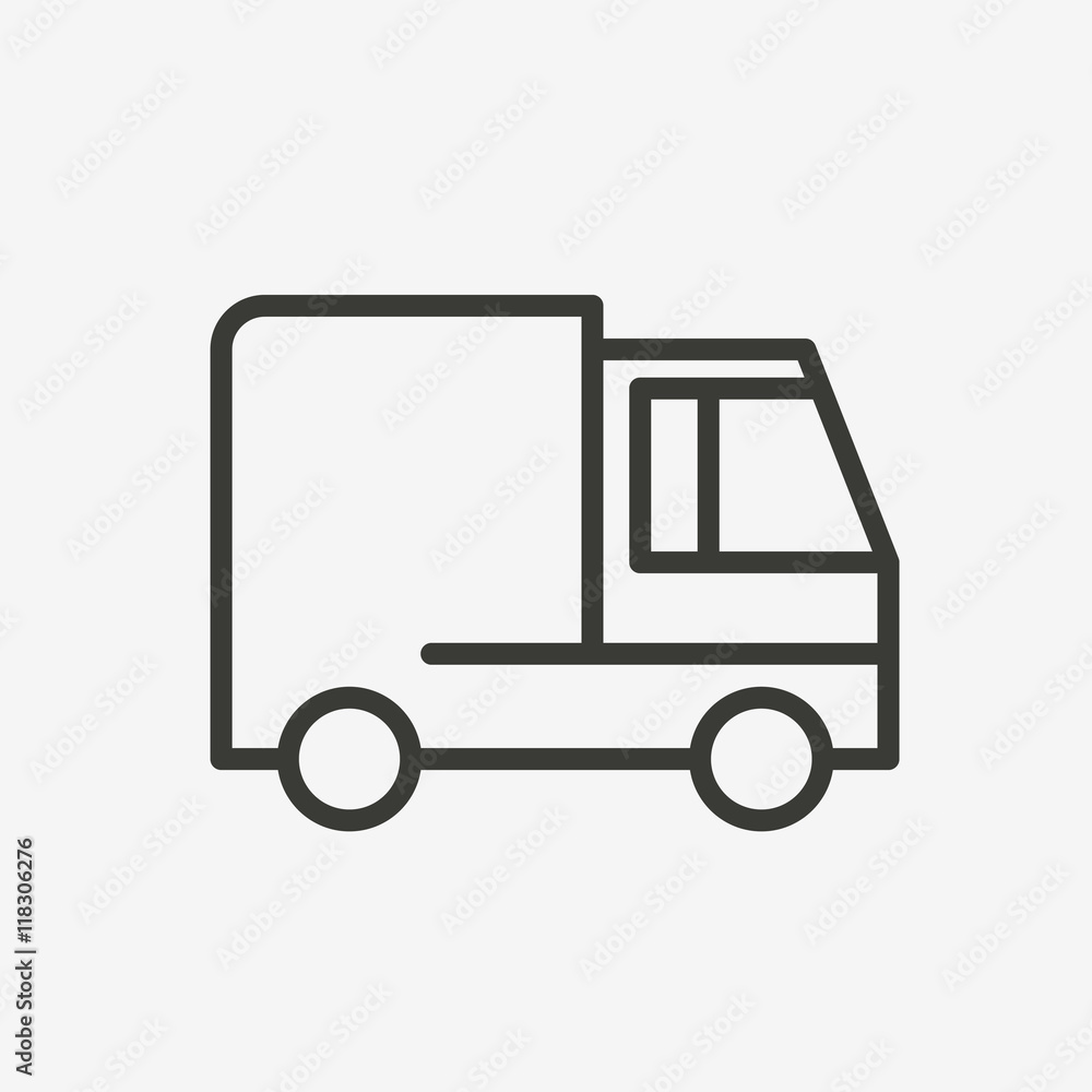 truck outline icon truck outline icon