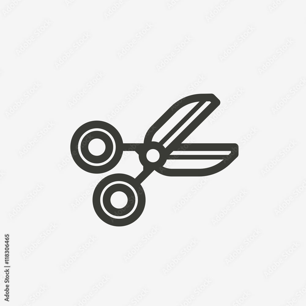 scissors outline icon scissors outline icon