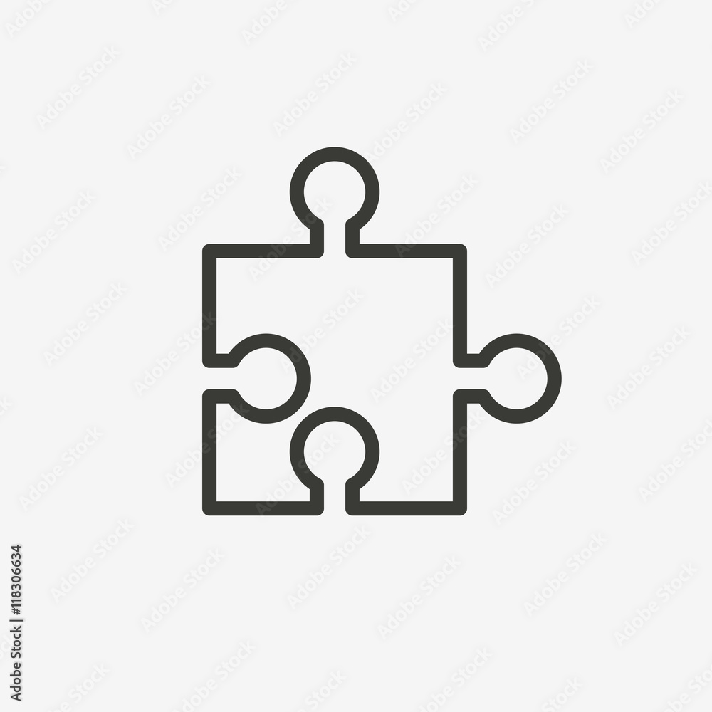puzzle outline icon puzzle outline icon