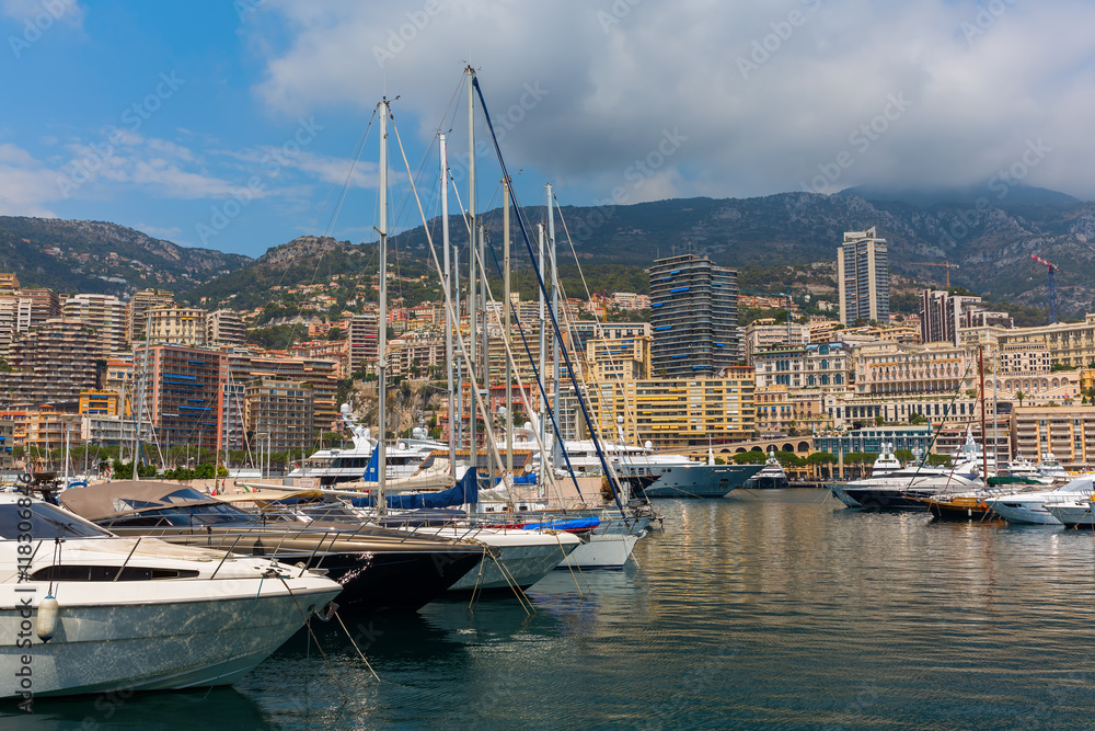 yachts in the port of Monaco