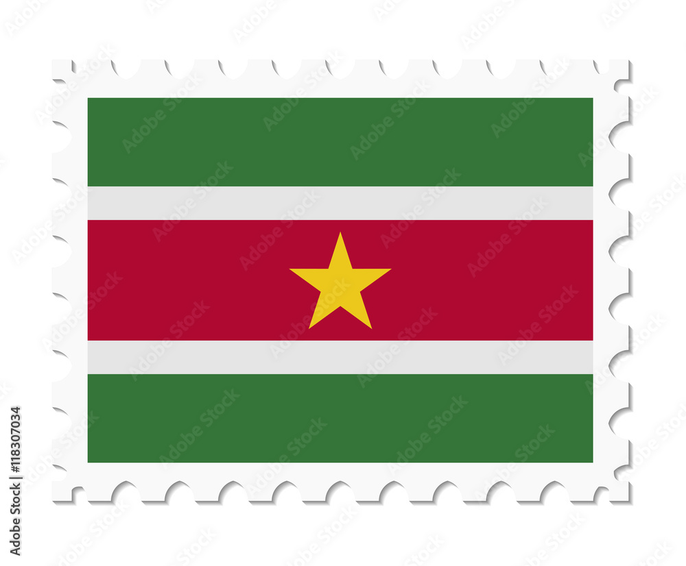 stamp flag suriname