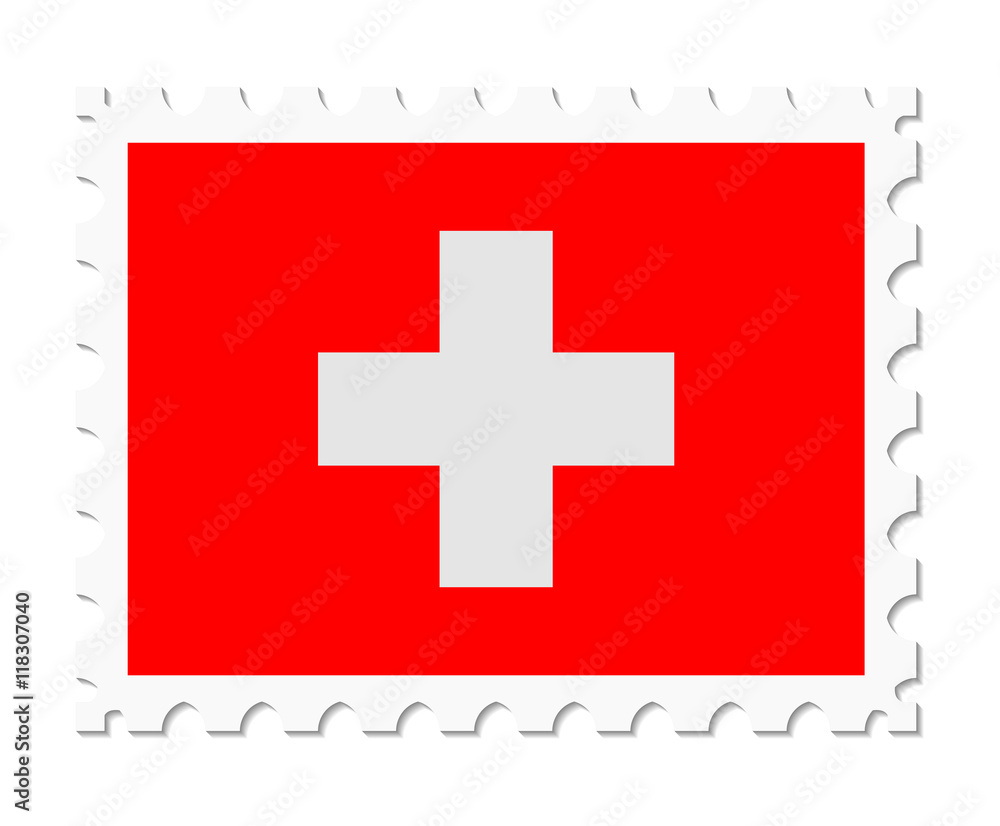 Obraz premium stamp flag switzerland