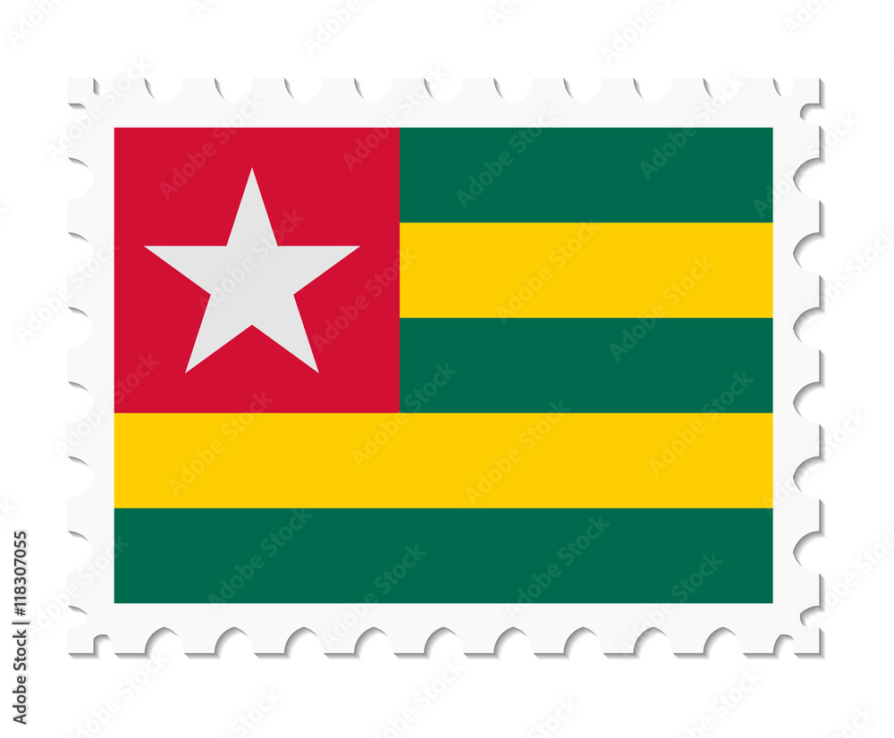 Fototapeta premium stamp flag togo