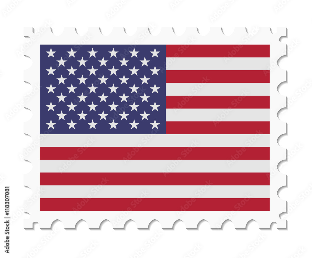 Obraz premium stamp flag united states