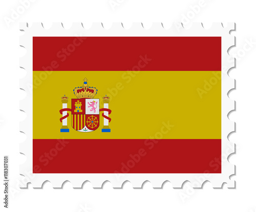 stamp flag spain