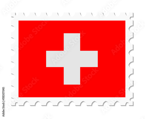 stamp flag switzerland