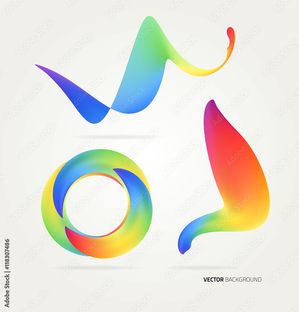 Fototapeta premium Abstract creative colorful lines and shapes