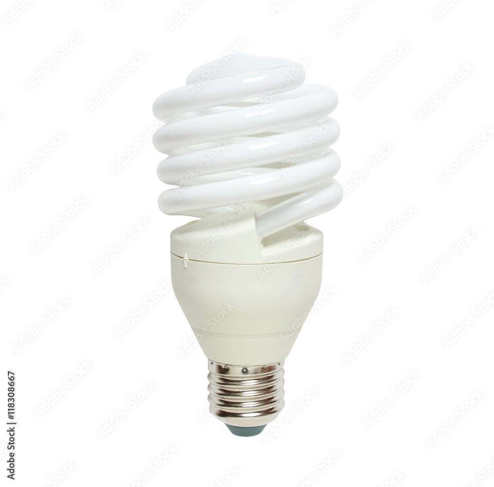 Energy saving lamp isolated on the white background Energy saving lamp isolated on the white background