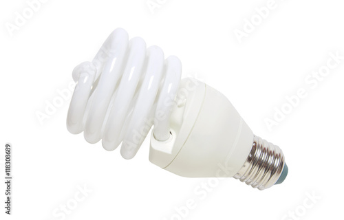 Energy saving lamp isolated on the white background