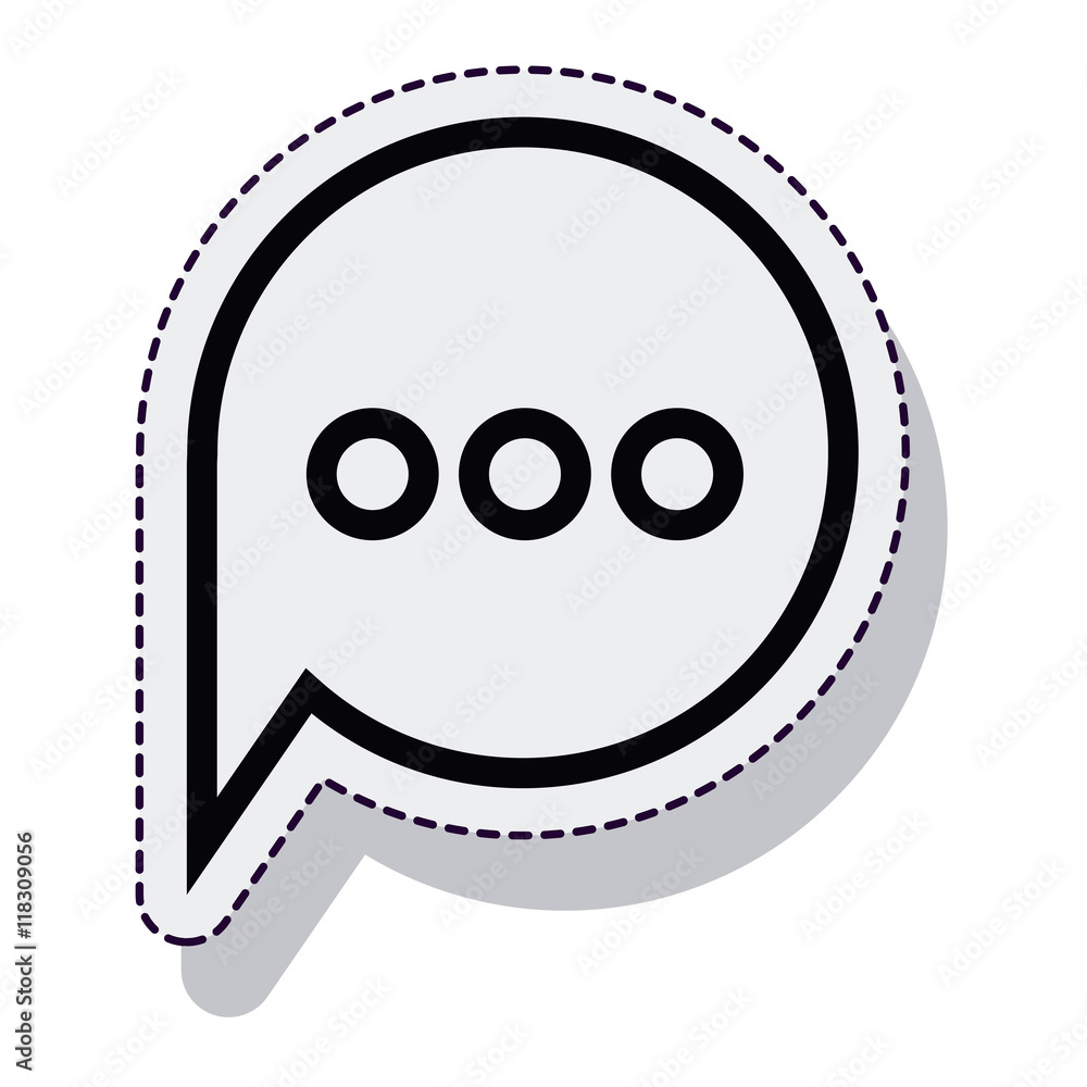 Obraz premium speech bubble message isolated icon vector illustration design
