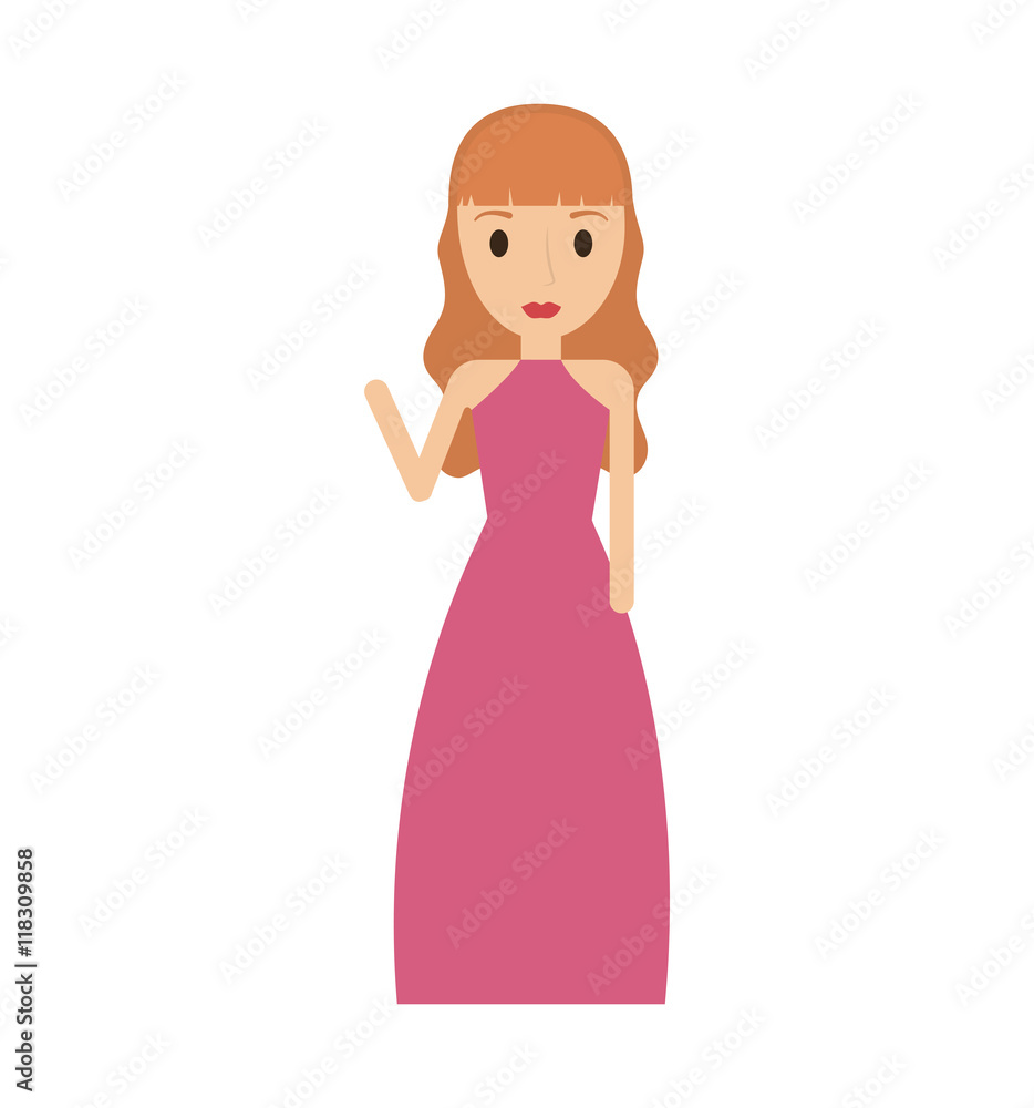 woman female girl dress avatar person people icon. Isolated and flat illustration. woman female girl dress avatar person people icon. Isolated and flat illustration.