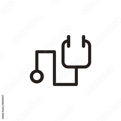 Stethoscope icon sign