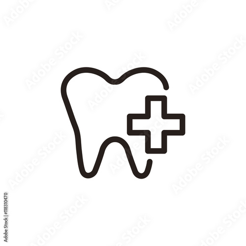 Tooth icon sign