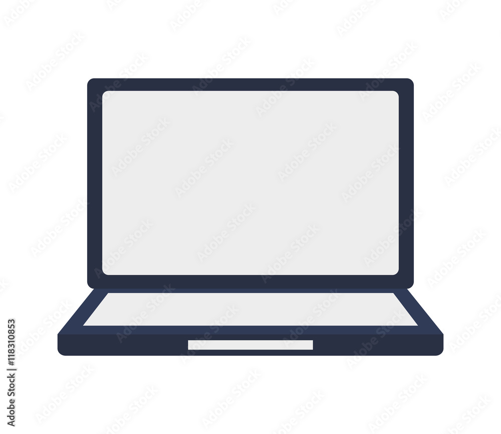 flat design laptop frontview icon vector illustration flat design laptop frontview icon vector illustration