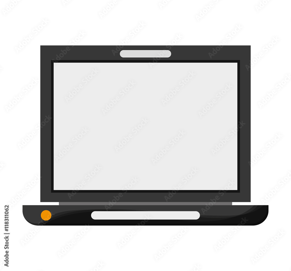 flat design laptop frontview icon vector illustration flat design laptop frontview icon vector illustration
