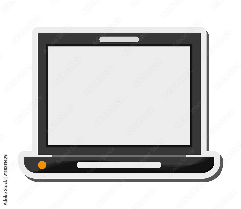 flat design laptop frontview icon vector illustration flat design laptop frontview icon vector illustration