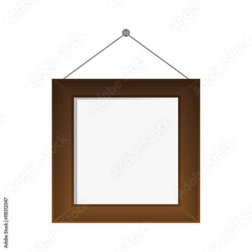flat design regular square frame icon vector illustration